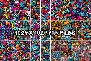 100 GRAFFITI Seamless Patterns