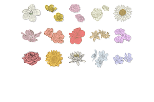 HandDrawn Flower Library