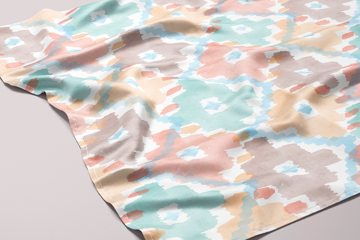 Ikat Watercolor Stamp Brushes, a Brush Add-On by NinaFedorova (Photo 4 of 9)