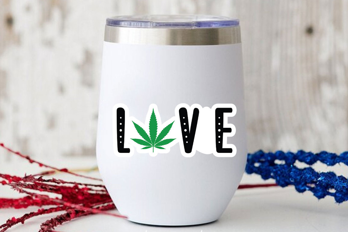 Weed Cannabis Sticker Marijuna Set, an Object Graphic by FiveStarCrafting (Photo 5 of 8)