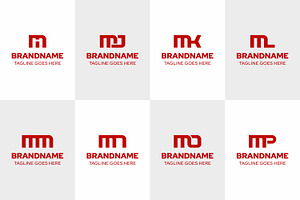 Letters MI MJ MK ML MM MN MO MP Logo