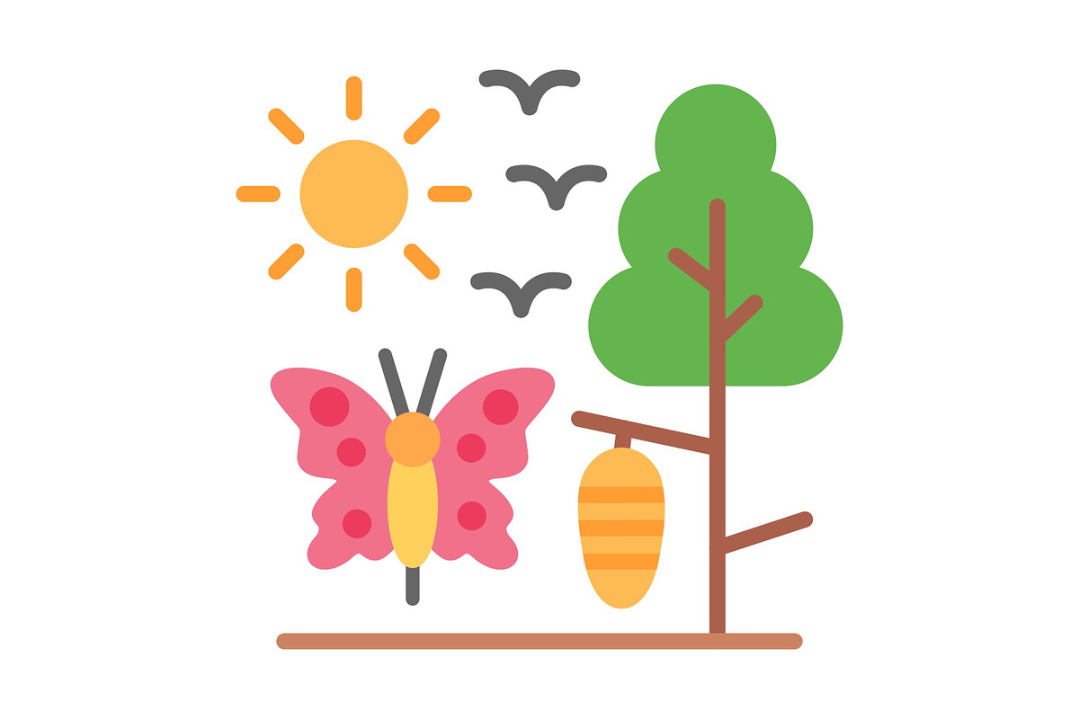 Metamorphosis Flat Icon, a Duotone Icon by Pexelpy (Photo 1 of 2)
