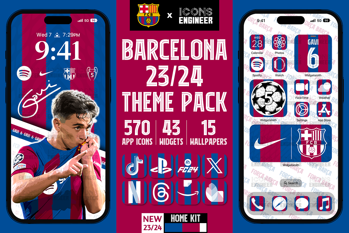 FC Barcelona 23/24 Theme Pack | Home, an Icon by IconsEngineer (Photo 1 of 11)