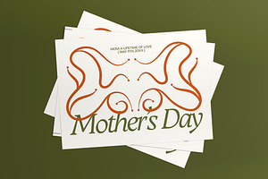 Mother's Day Greeting Card Postcard, a Card Template by graphicook