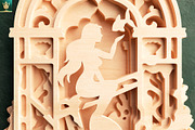 Mermaid 3D Layered Laser Cut File, a Decorative Illustration by pixaroma (Thumbnail 8 of 8)
