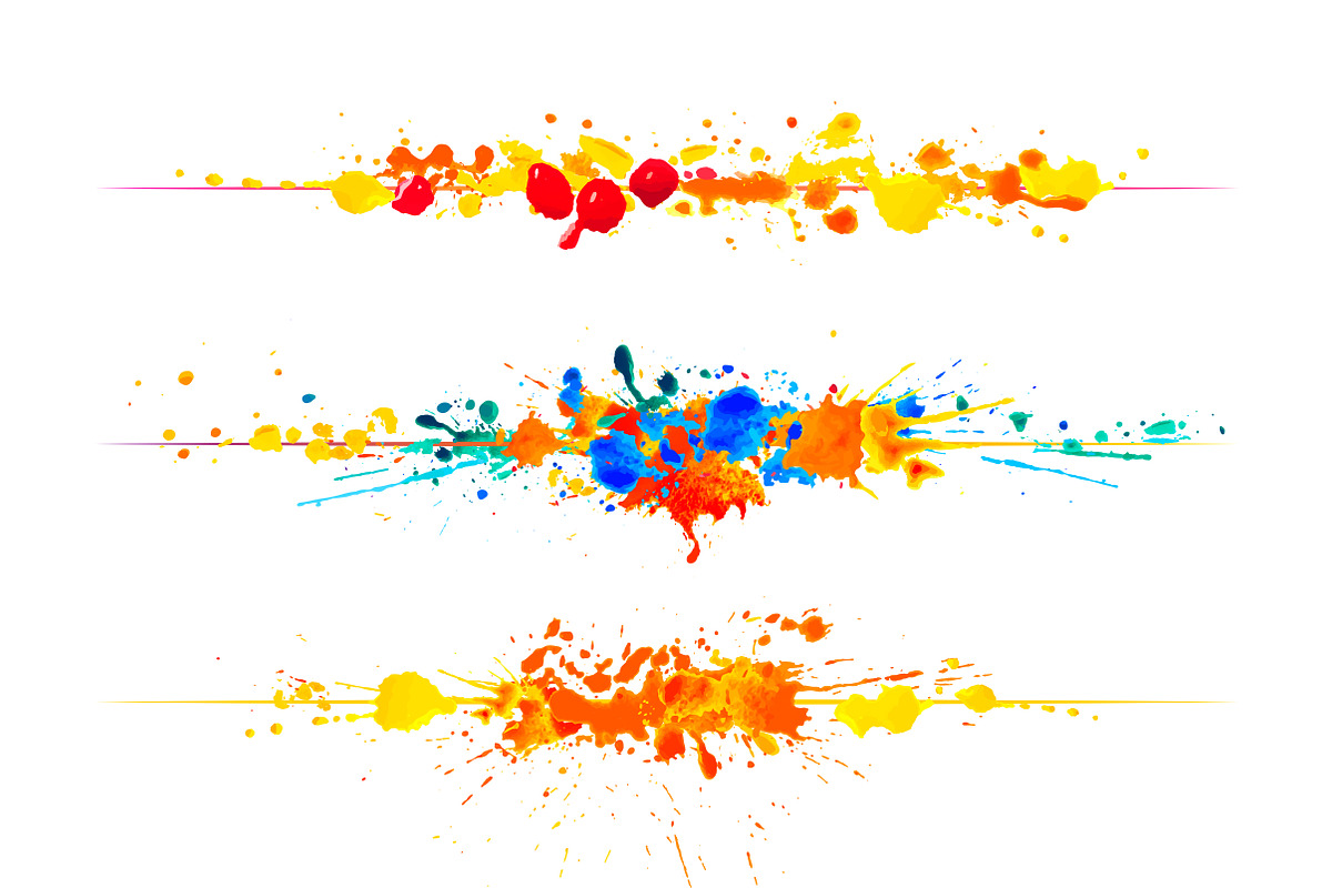 Watercolor splash lines, an Object Graphic by Crazy nook