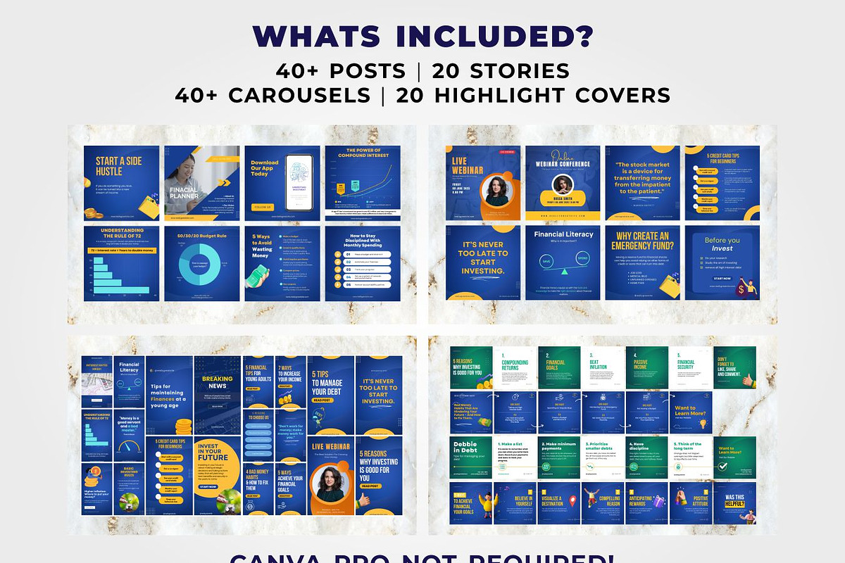 Finance Coach templates Canva, a Social Media Template by Aks-Designs (Photo 2 of 8)
