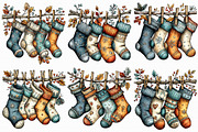 Christmas Stockings Clipart, an Illustration by Libby Wishes (Thumbnail 4 of 7)