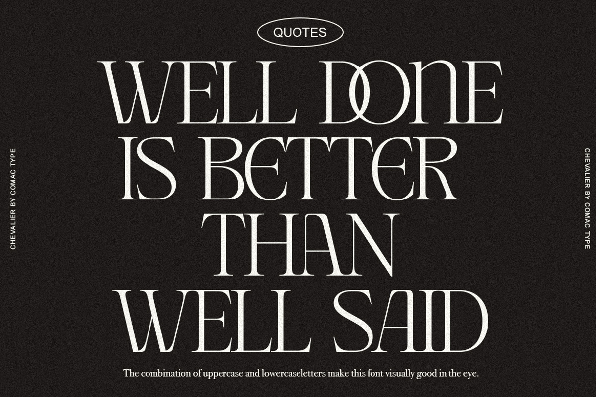 CHEVALIER Modern Luxury Typeface, a Serif Font by Comactype Foundry (Photo 3 of 13)