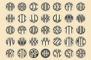 Monogram Latter Set, a Branding & Logo Template by G7