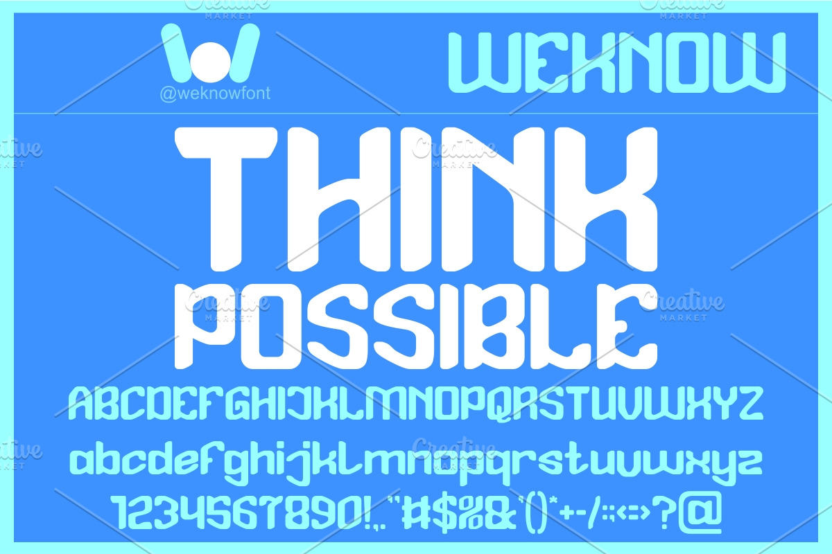 Think Possible font, a Sans Serif Font by weknow (Photo 1 of 8)