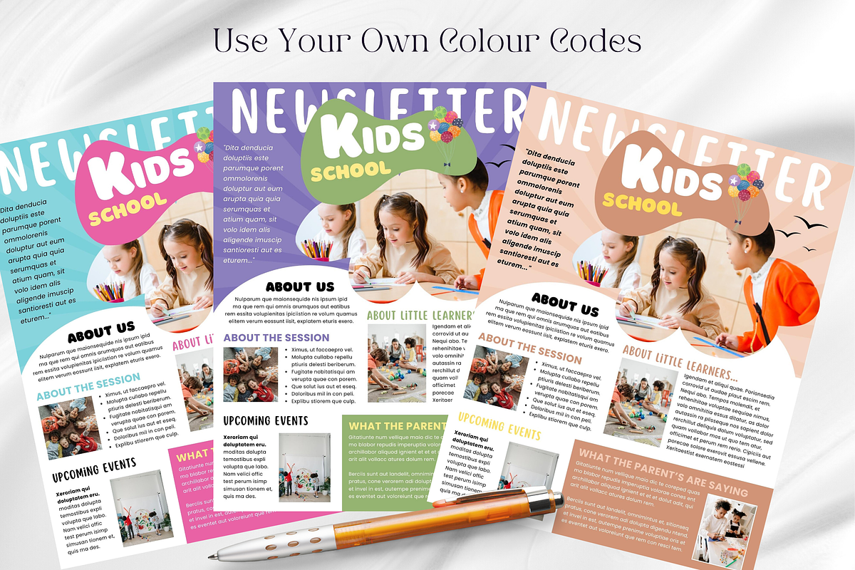 Kids Newsletter Canva Template preview 5