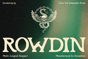 Rowdin Serif, a Serif Font by AROKA