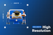 Kids Back to School 3D Character, a Characters & Person 3D Model by Haps Space (Thumbnail 2 of 4)