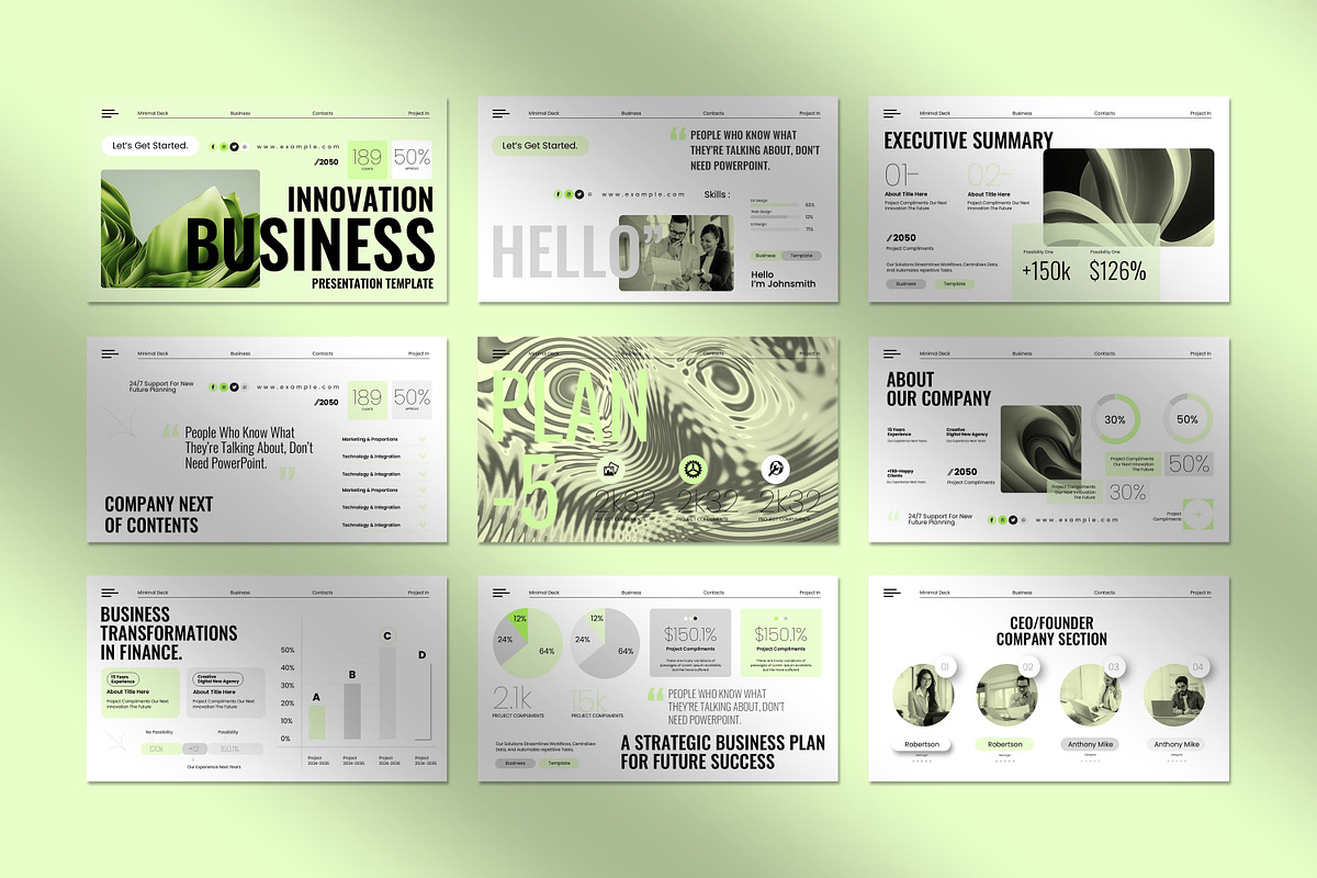 Minimal Business plan Presentation, a Presentation Template by Slide-Agency (Photo 5 of 9)