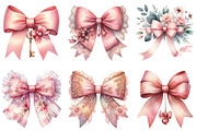 Soft Pink Watercolor Coquette Bow, an Illustration by DreamArtGraphic (Thumbnail 3 of 4)