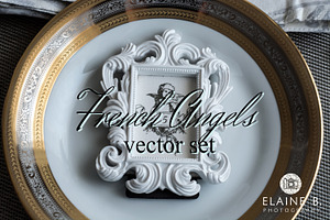 French Angels Vector Set
