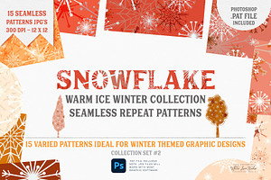 Snowflake Patterns Warm Ice Set
