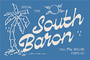 SFC South Baron, a Script Font by Skilline Supply Co. (Thumbnail 1 of 7)