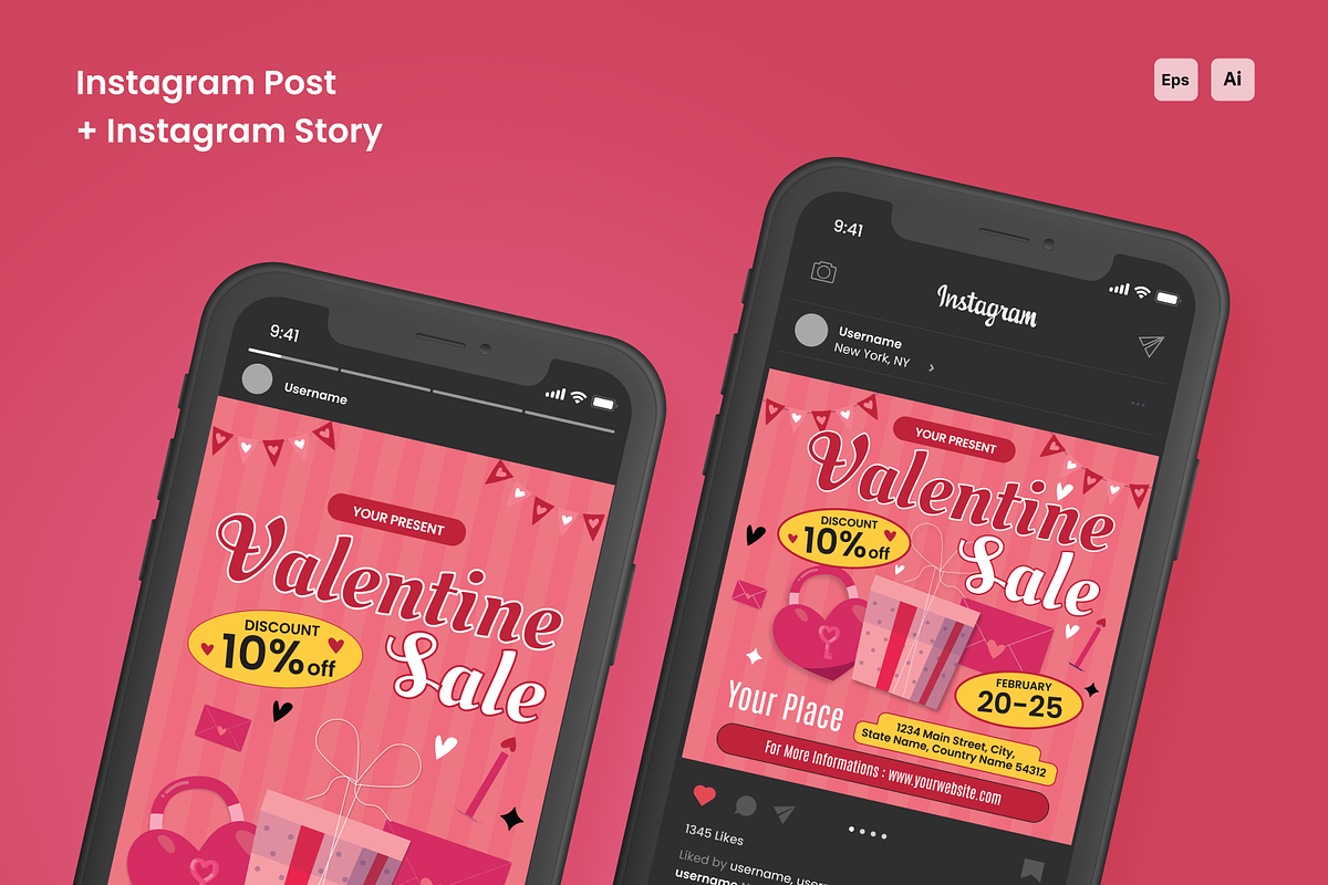 Valentine Sale Flyer Set, a Flyer Template by SquidPixey (Photo 4 of 6)