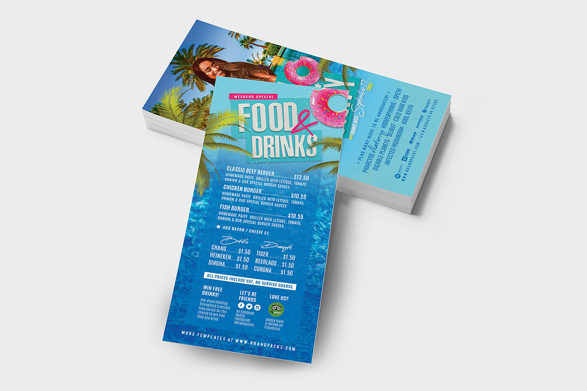 Pool Party Flyer Template, a Flyer Template by BrandPacks (Photo 7 of 8)