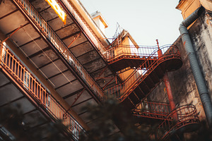Vintage Courtyard Fire Escape, an Architecture Photo by SkyNext