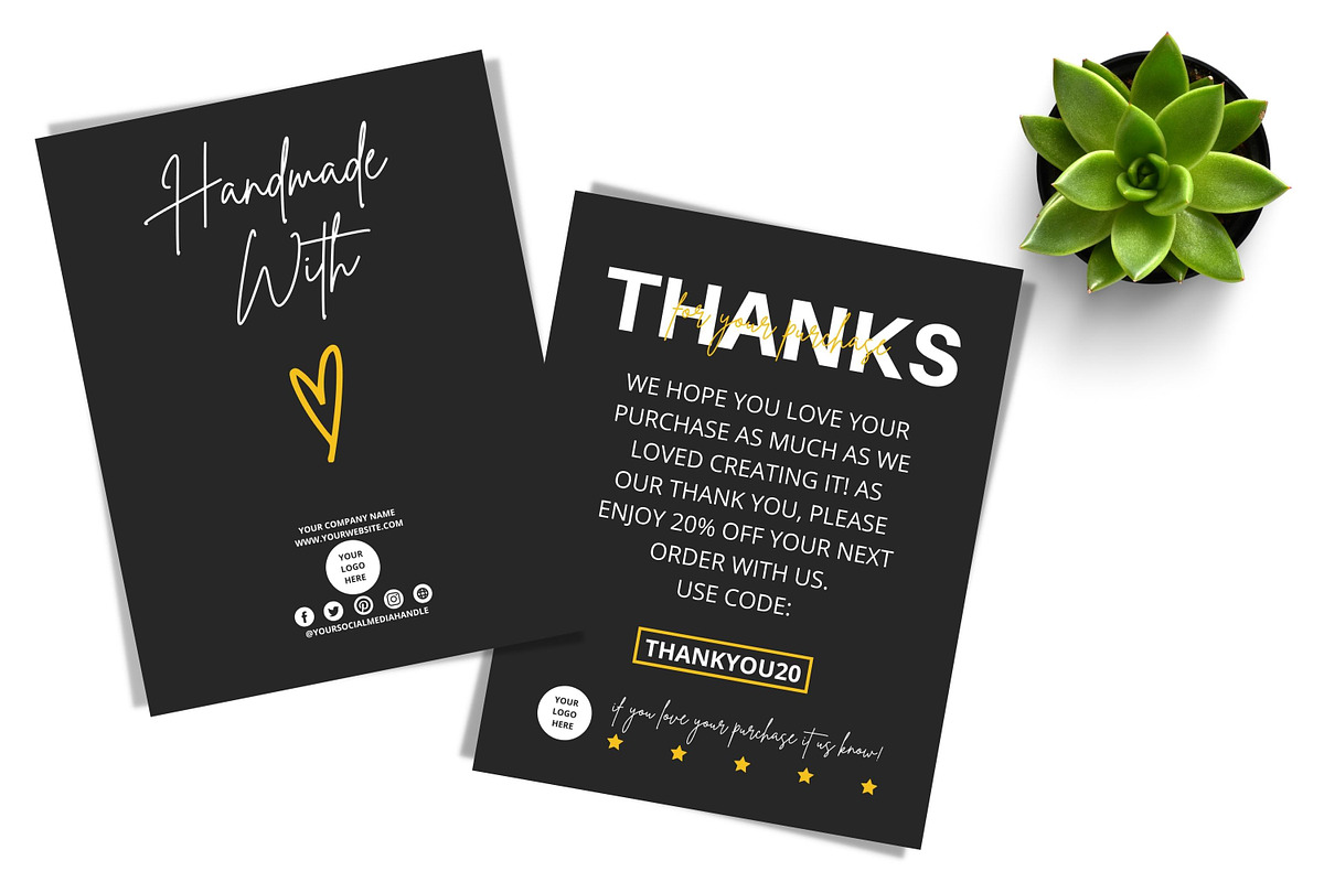 THANK YOU CARD FOR BUSINESS 2 SIDED, a Flyer Template by Oskar Wantopi (Photo 6 of 12)