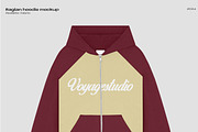 Raglan hoodie mockup, a Hoody Mockup by Voyage Studio (Thumbnail 2 of 3)