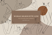 Woman silhouette line. Fashion set, a Graphic by heyXeni (Thumbnail 1 of 4)