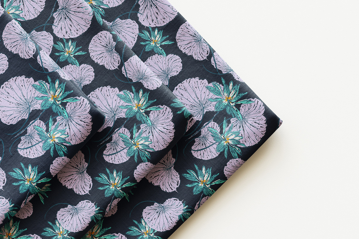 Colorful Lotus Floral Pattern, a Pattern Graphic by StudioGlouna (Photo 3 of 9)