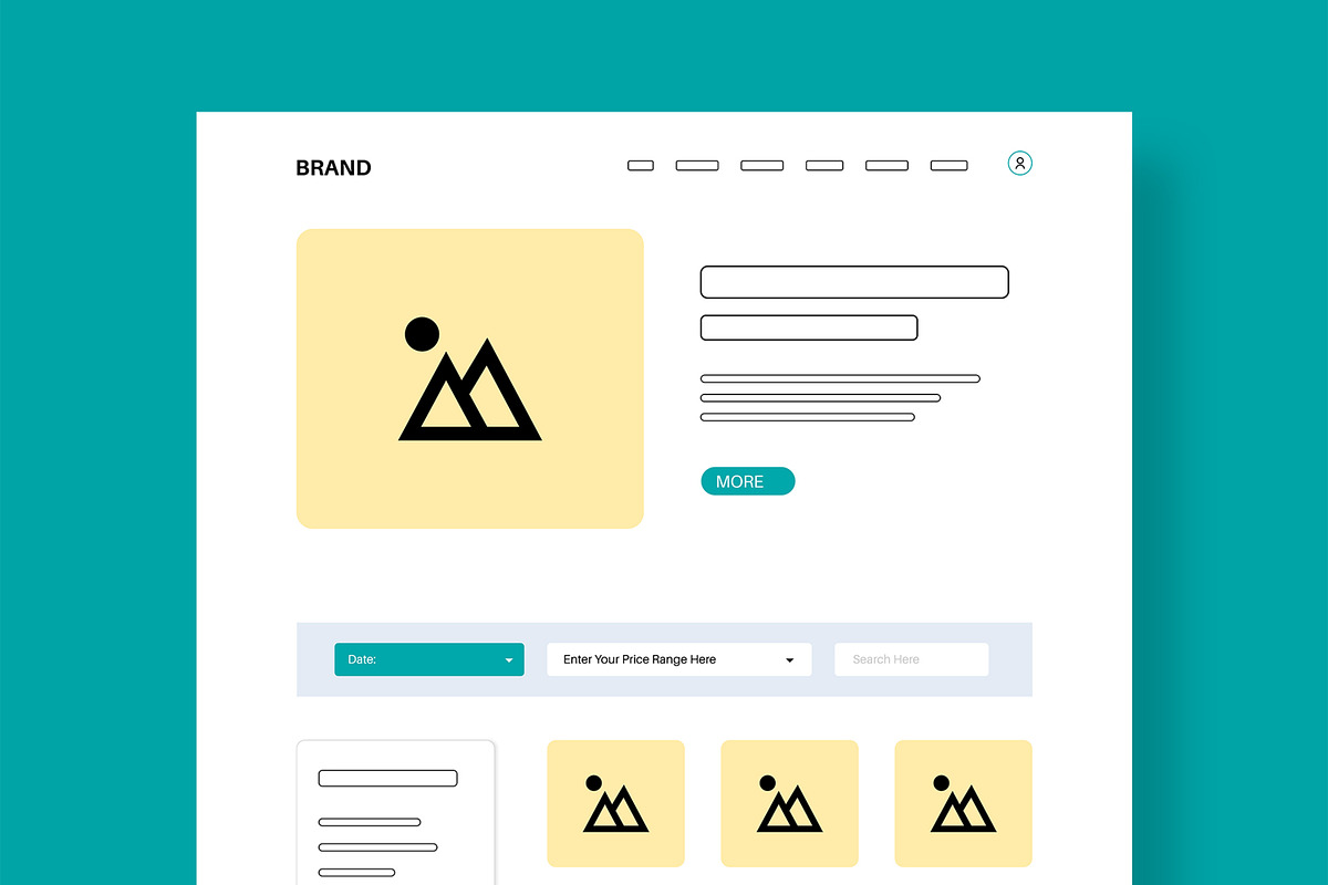 eCommerce Wireframe Landing Page, a Landing Page Template by MightyDesign (Photo 2 of 9)
