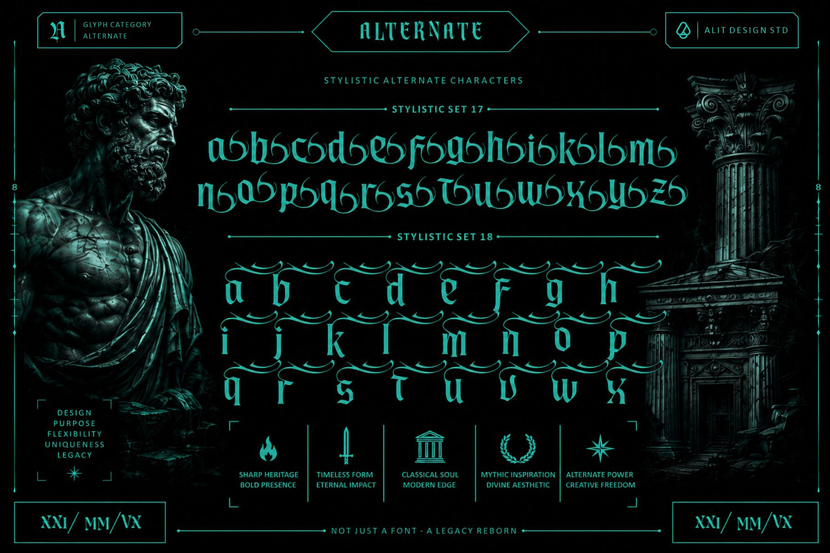 Vonire Bound Typeface, a Blackletter Font by alit design (Photo 17 of 20)