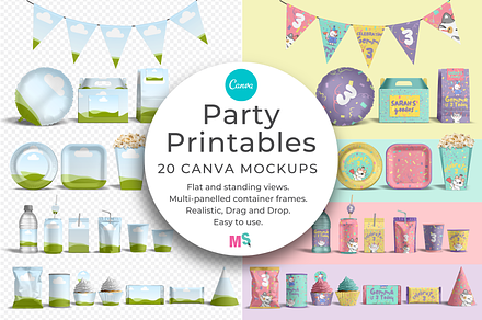 Party Printables Canva Mockup Set