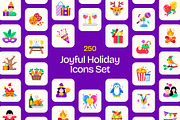 Joyful Holiday Icon Set, an Emoji Icon by Prosymbols (Thumbnail 1 of 13)