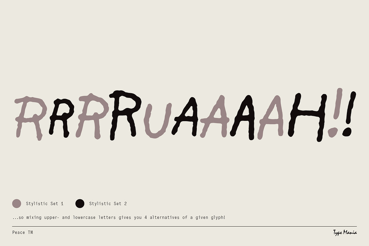 Peace TM – Automatic Script, a Handwritten Font by Type Mania (Photo 4 of 14)