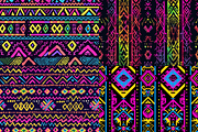 Neon Tribal Seamless Patterns, a Pattern Graphic by PrintablesByFranklyn (Thumbnail 4 of 6)