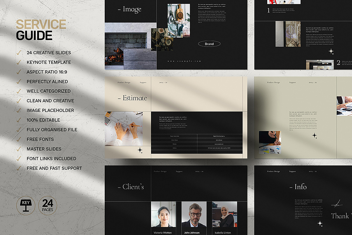 Services Guide Keynote Template, a Presentation Template by White Graphic (Photo 2 of 7)