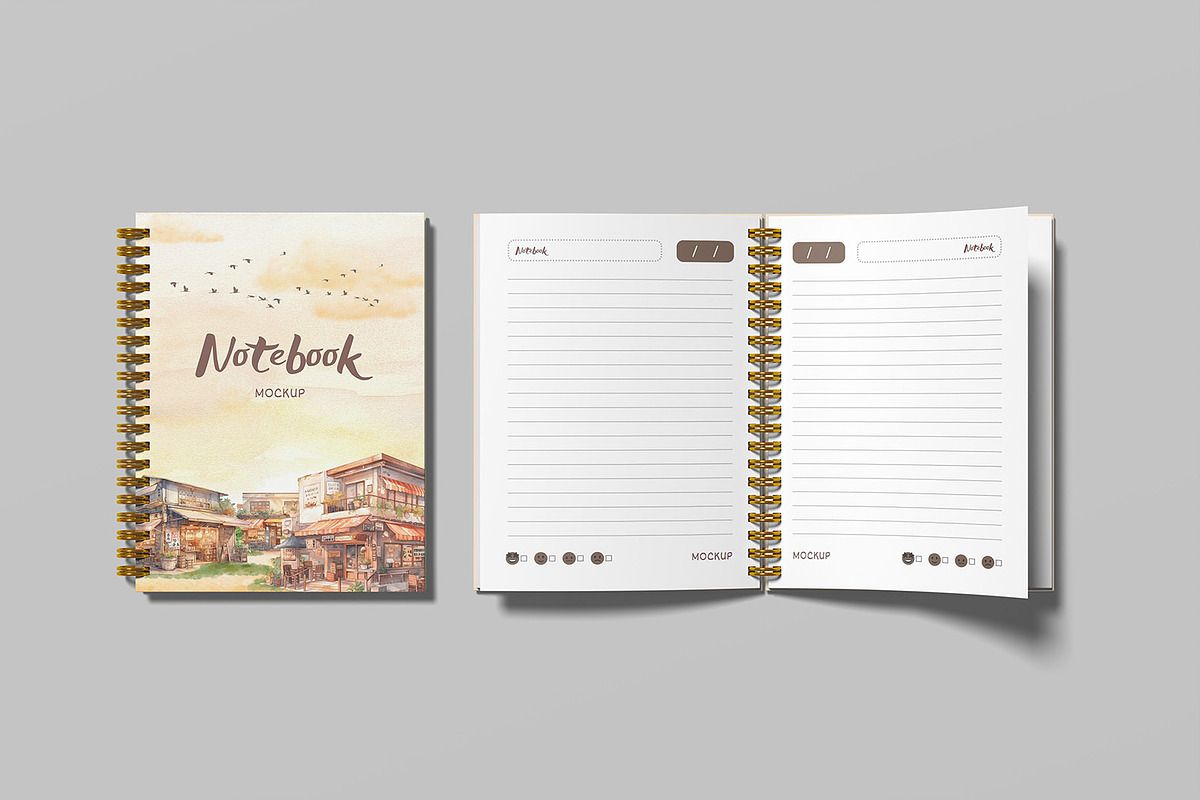 Notebook Mockup, a Books & Magazine Mockup by graphicsecond (Photo 2 of 7)