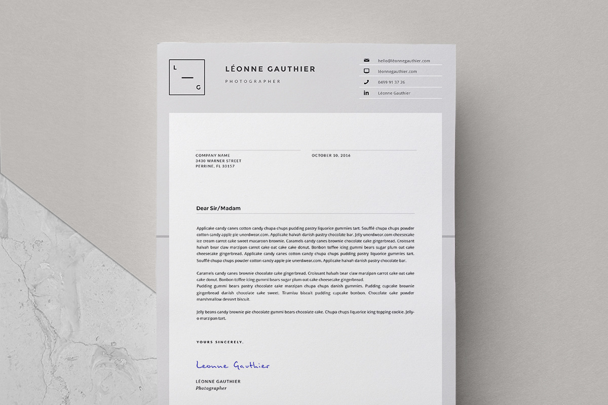 Resume & Cover Letter / Léonne, a Resume Template by This Paper Fox (Photo 3 of 5)