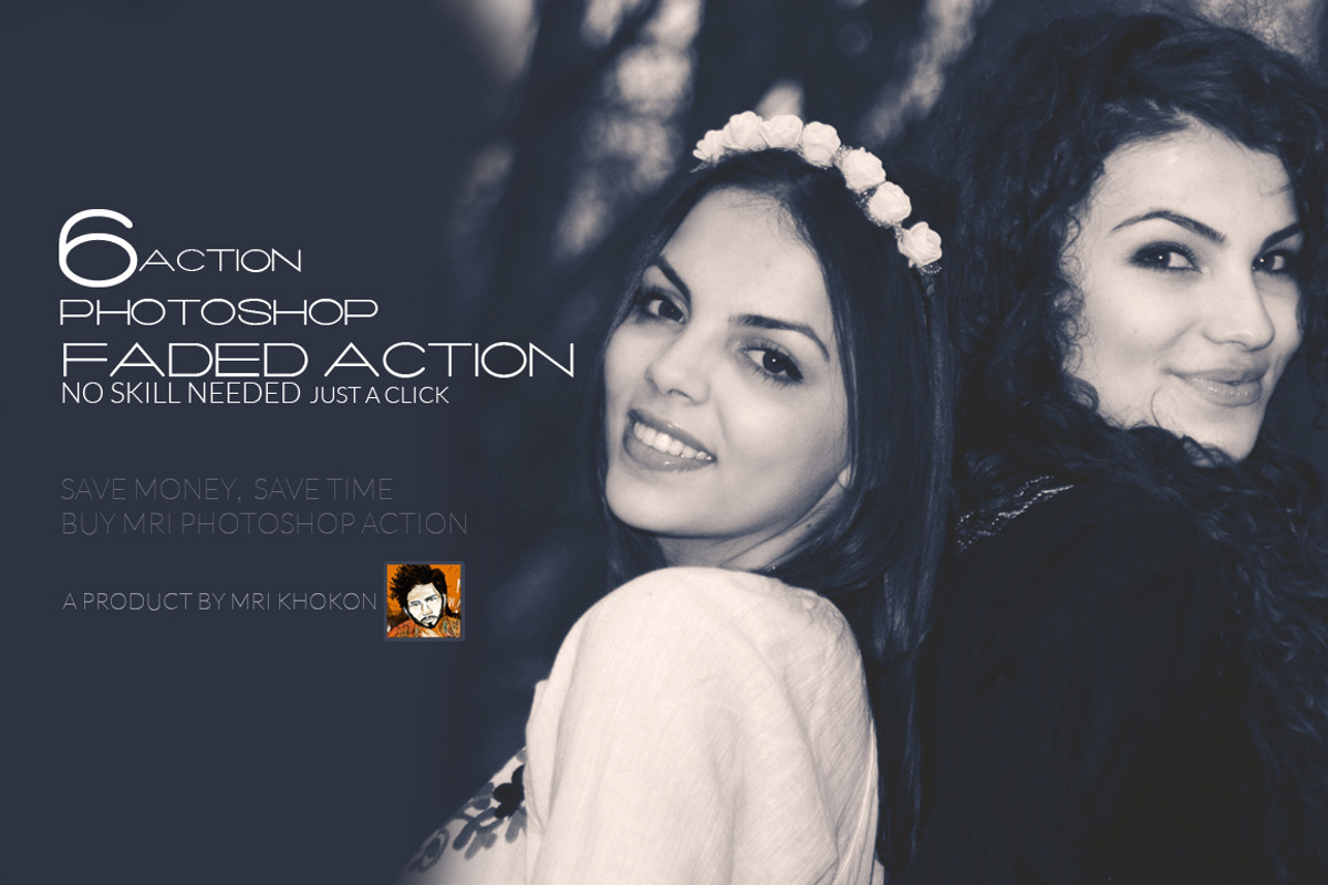 Photoshop Faded Action, an Action Add-On by MRI STUDIO (Photo 1 of 4)