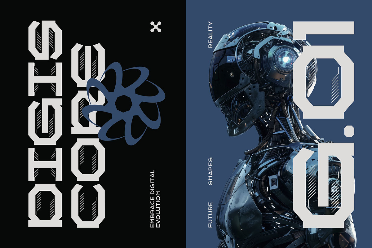 Elons - Industrial Techno Typeface, a Sans Serif Font by Imoodev (Photo 2 of 6)