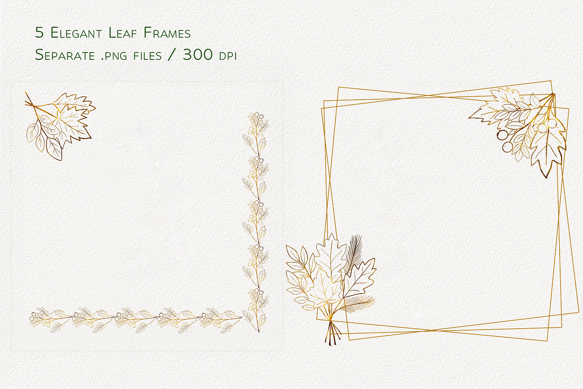 Autumn Elegance Leaf Bundle, a Decorative Illustration by Aurella Art (Photo 8 of 15)