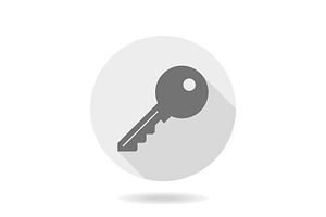 Fine Vector Key Flat Icon