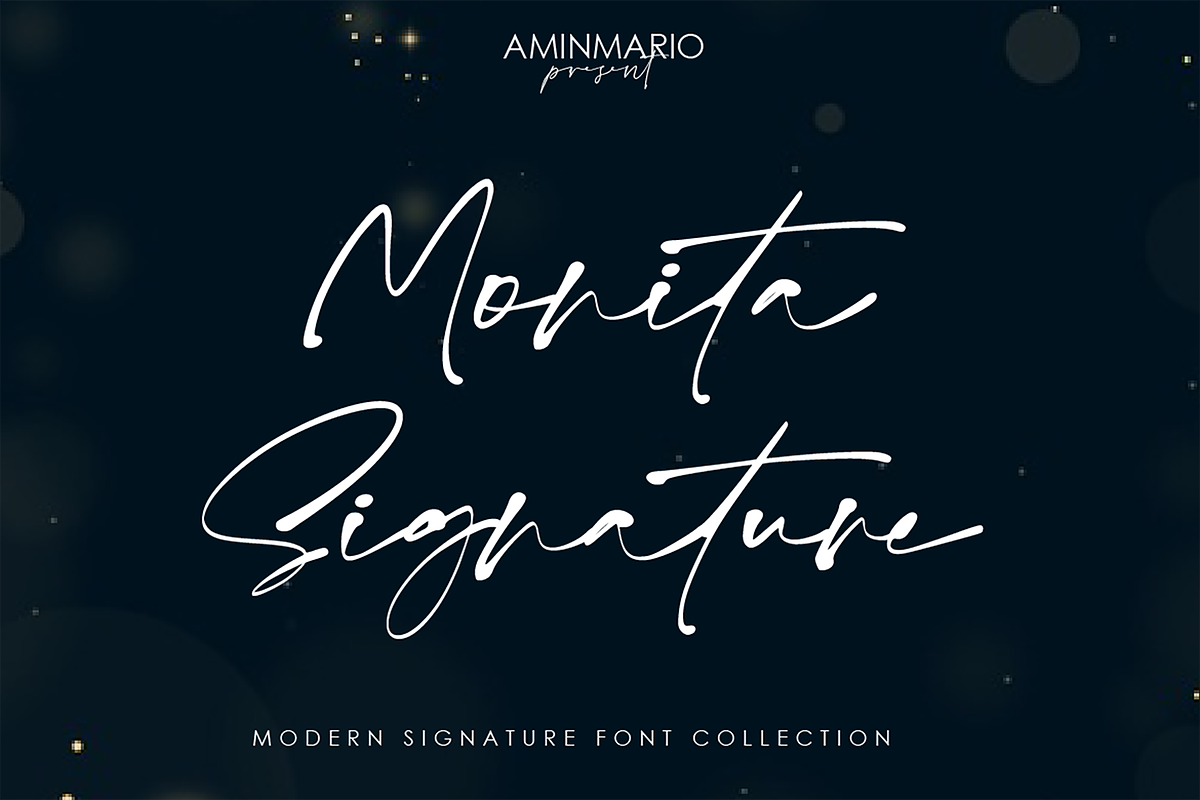 Monita Signature, a Script Font by AMINMARIO (Photo 9 of 9)