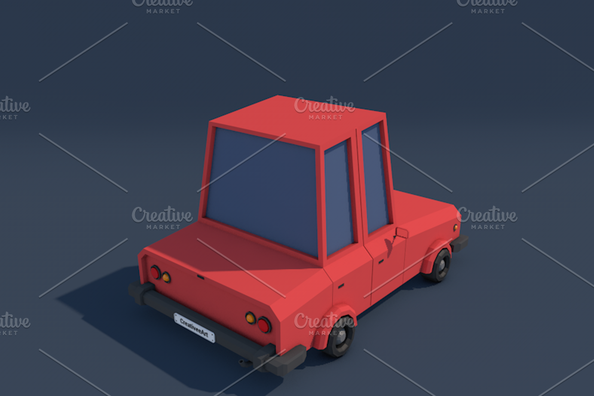 Ultimate Low Poly City Cars Pack, a Cars & Vehicle 3D Model by CreativeeArt (Photo 15 of 54)