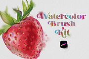 Watercolor brush Kit for Procreate, a Brush Add-On by Marge Art (Thumbnail 1 of 4)