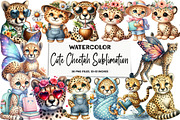 Cute Cheetah Sublimation, an Illustration by DreamArtGraphic (Thumbnail 1 of 4)