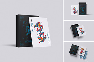 Playing Card Mockup, a Merchandise Mockup by Pikachudesign