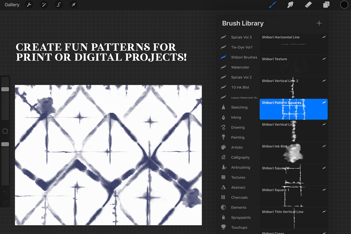 Procreate Shibori Brushes, a Brush Add-On by The Gypsy Goddess (Photo 3 of 5)