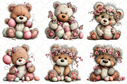 Whimsical Easter Teddy Bear Clipart, an Illustration by Black Bird Studio (Thumbnail 6 of 6)